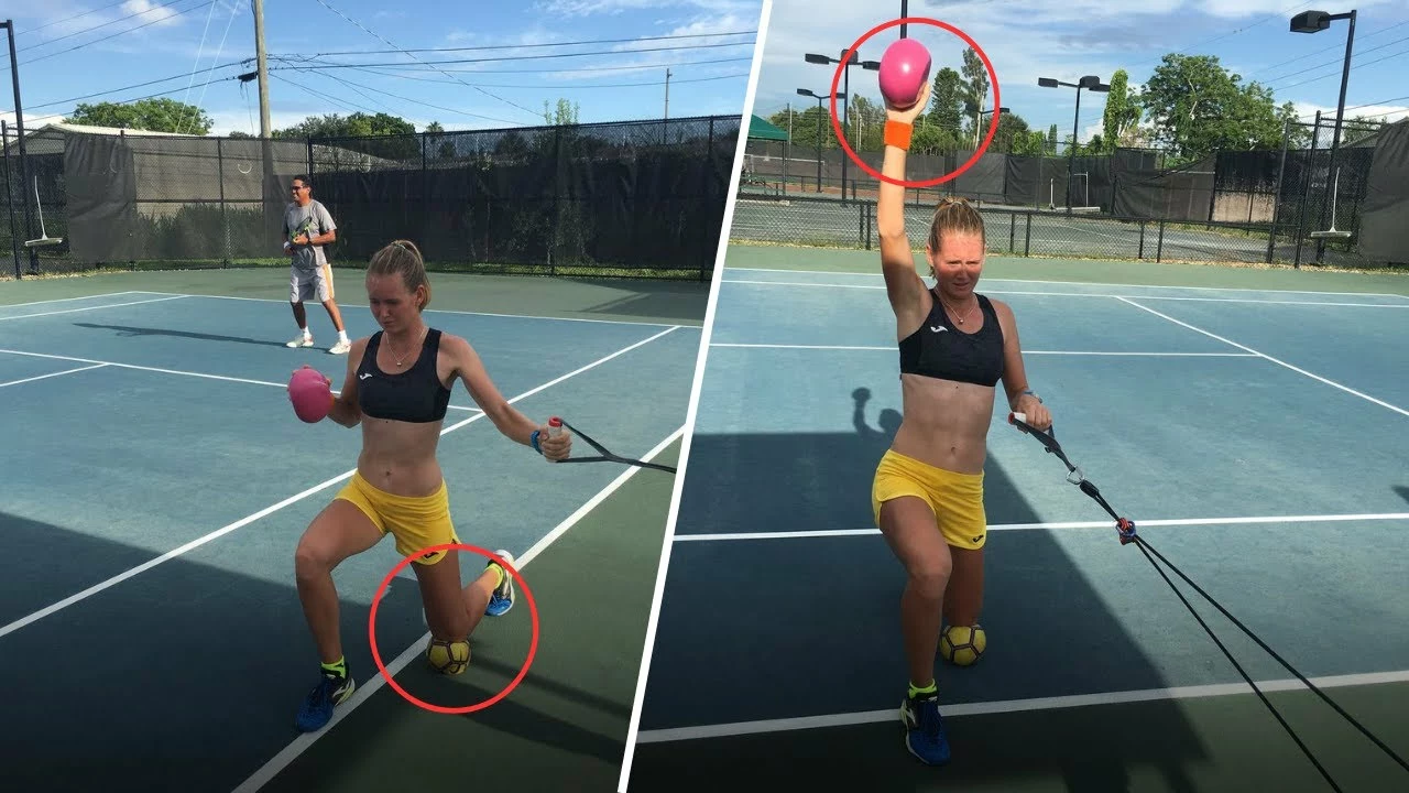 How do professional tennis players practice?